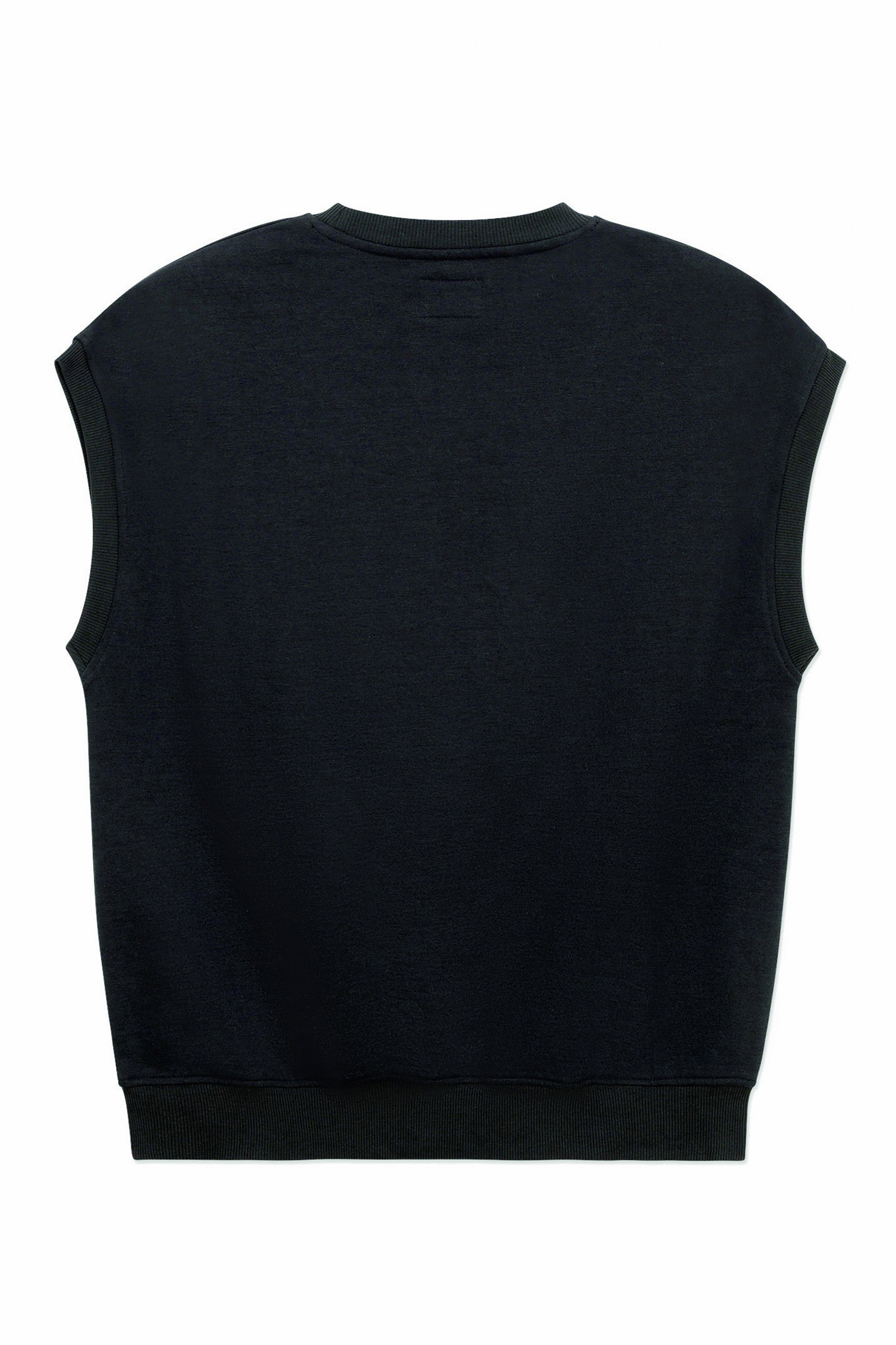 Crew Neck Sleeveless Sweatshirt