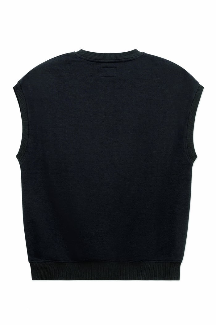 Crew Neck Sleeveless Sweatshirt