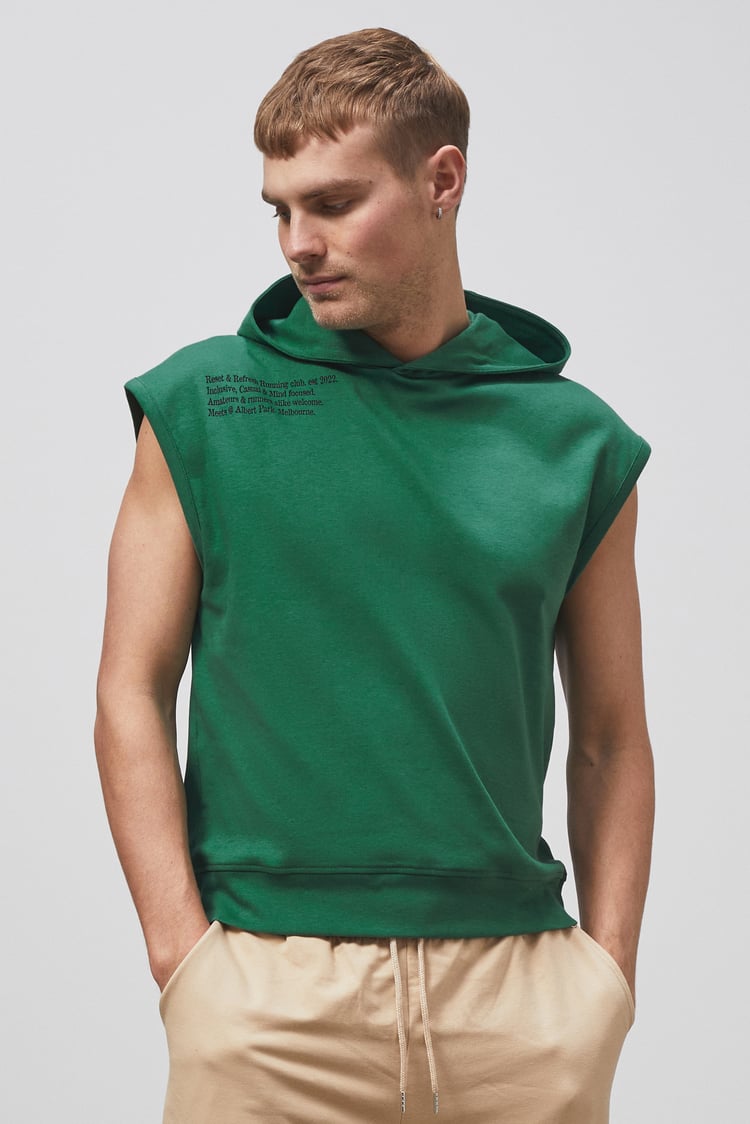 Contrast Printed Hoodie