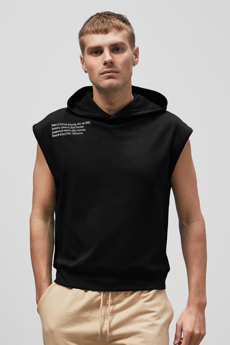 White Contrast Printed Hoodie