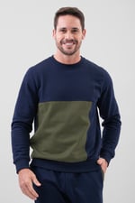 Crew Neck Colour Block Sweatshirt