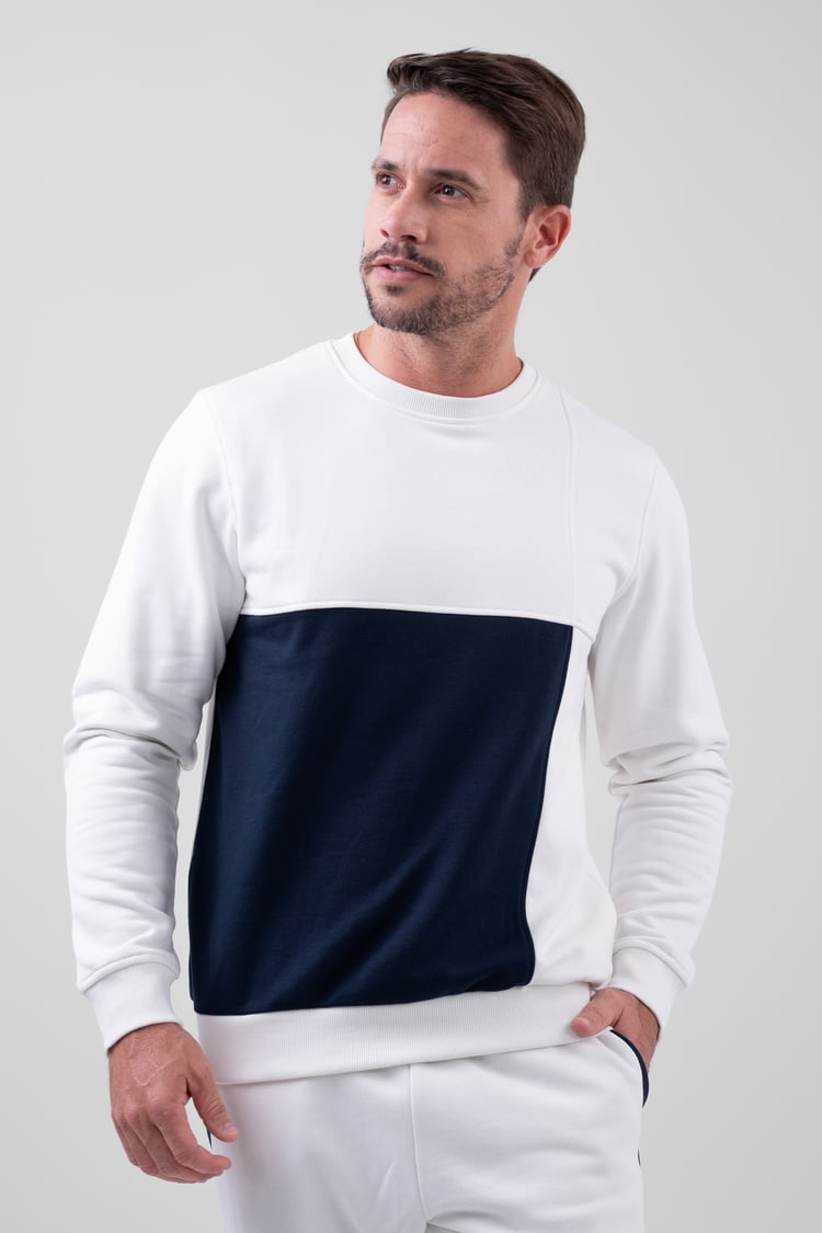 Crew Neck Colour Block Sweatshirt