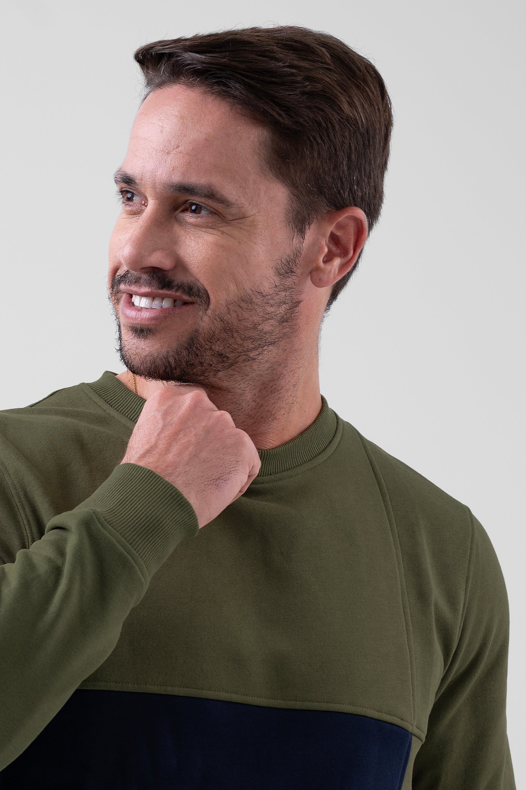 Crew Neck Colour Block Sweatshirt