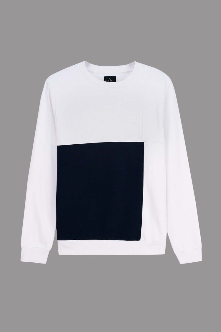 Crew Neck Colour Block Sweatshirt