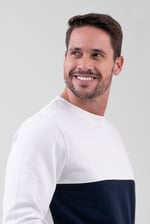 Crew Neck Colour Block Sweatshirt