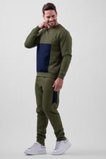 Crew Neck Colour Block Sweatshirt