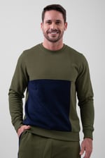 Crew Neck Colour Block Sweatshirt