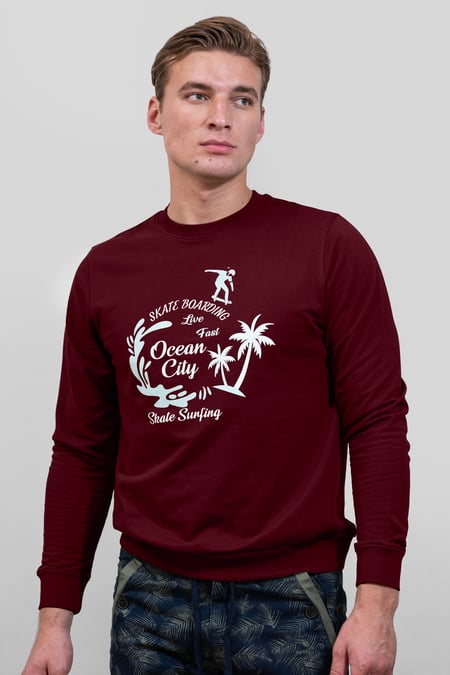 Red Paradise Surf Sweatshirt