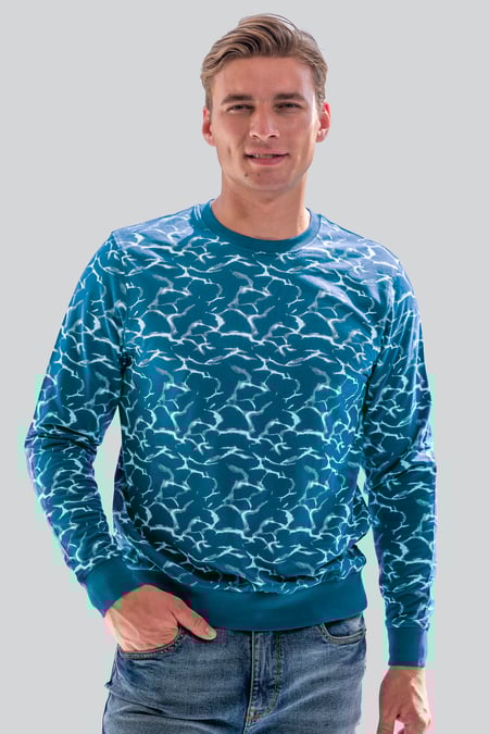 Mens Black Crack Print Sweatshirt