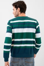 Mens Classic Print Stripe Sweatshirt
