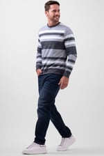 Mens Classic Print Stripe Sweatshirt