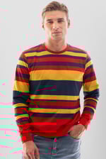Mens Classic Print Stripe Sweatshirt