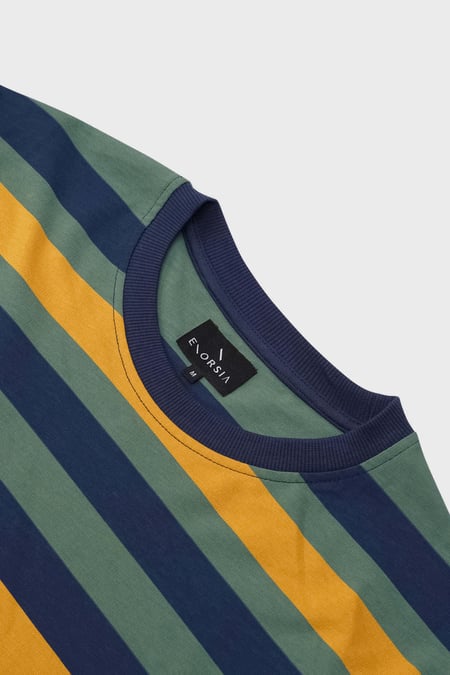 Mens Navy Classic Print Stripe Sweatshirt