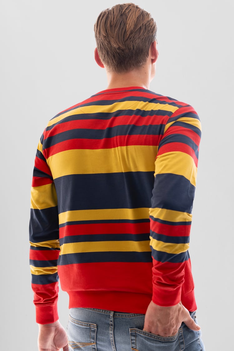 Mens Classic Print Stripe Sweatshirt