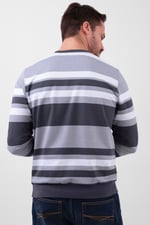 Mens Classic Print Stripe Sweatshirt