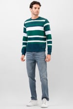 Mens Classic Print Stripe Sweatshirt