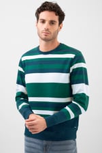 Mens Classic Print Stripe Sweatshirt