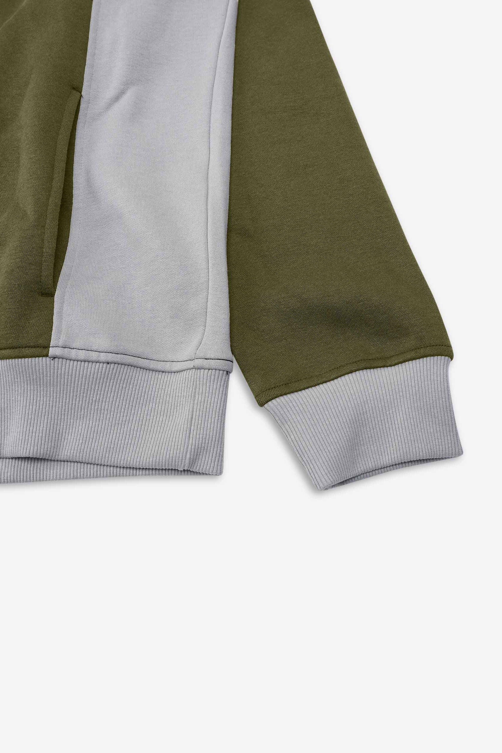 Mens Flock Print Overhead Hoodie