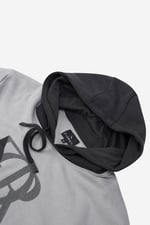 Mens Flock Print Overhead Hoodie