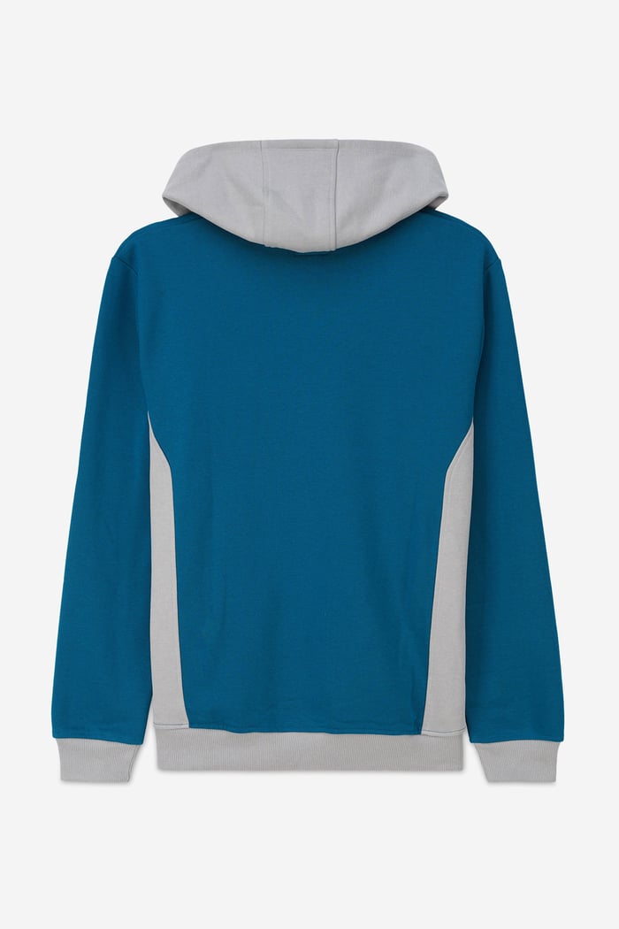 Mens Flock Print Overhead Hoodie
