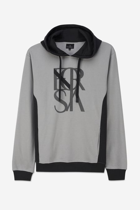 Mens Green Flock Print Overhead Hoodie