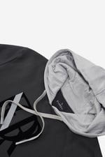 Mens Flock Print Overhead Hoodie