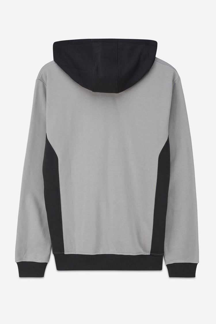 Mens Flock Print Overhead Hoodie