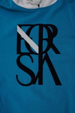 Mens Flock Print Overhead Hoodie