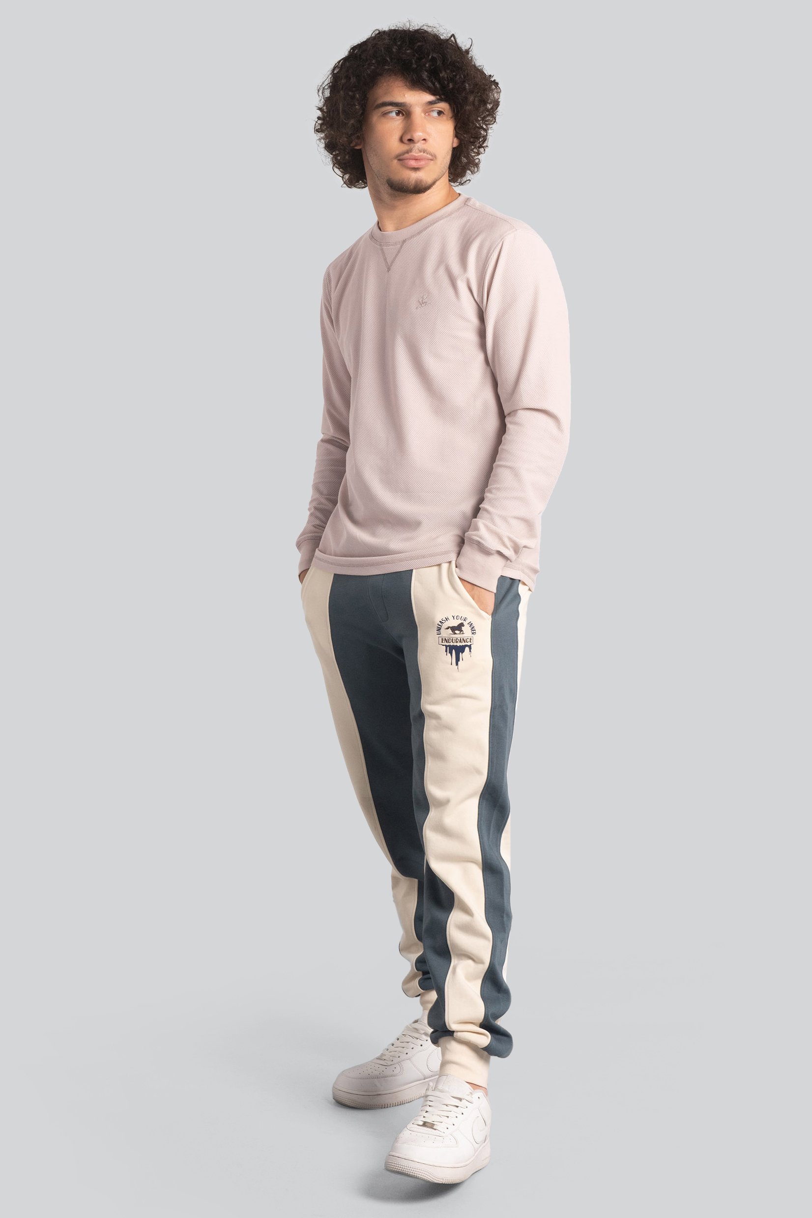 Honeycomb Design Jersey Long Sleeve T-Shirt