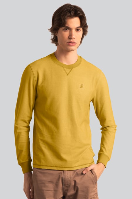 Honeycomb Design Jersey Long Sleeve T-Shirt