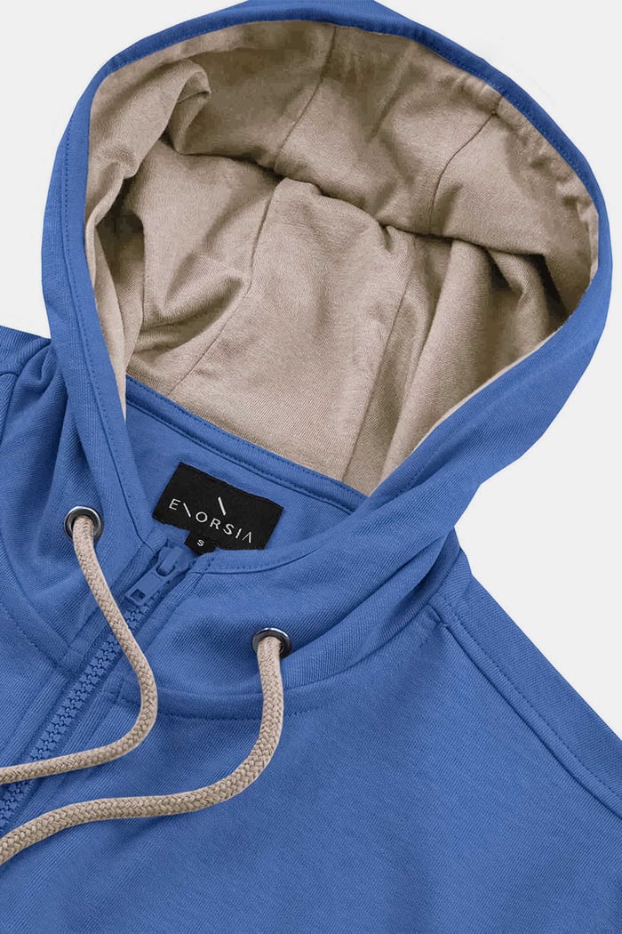 Heavy Jersey Zip Through Hoodie