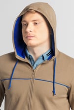 Heavy Jersey Zip Through Hoodie