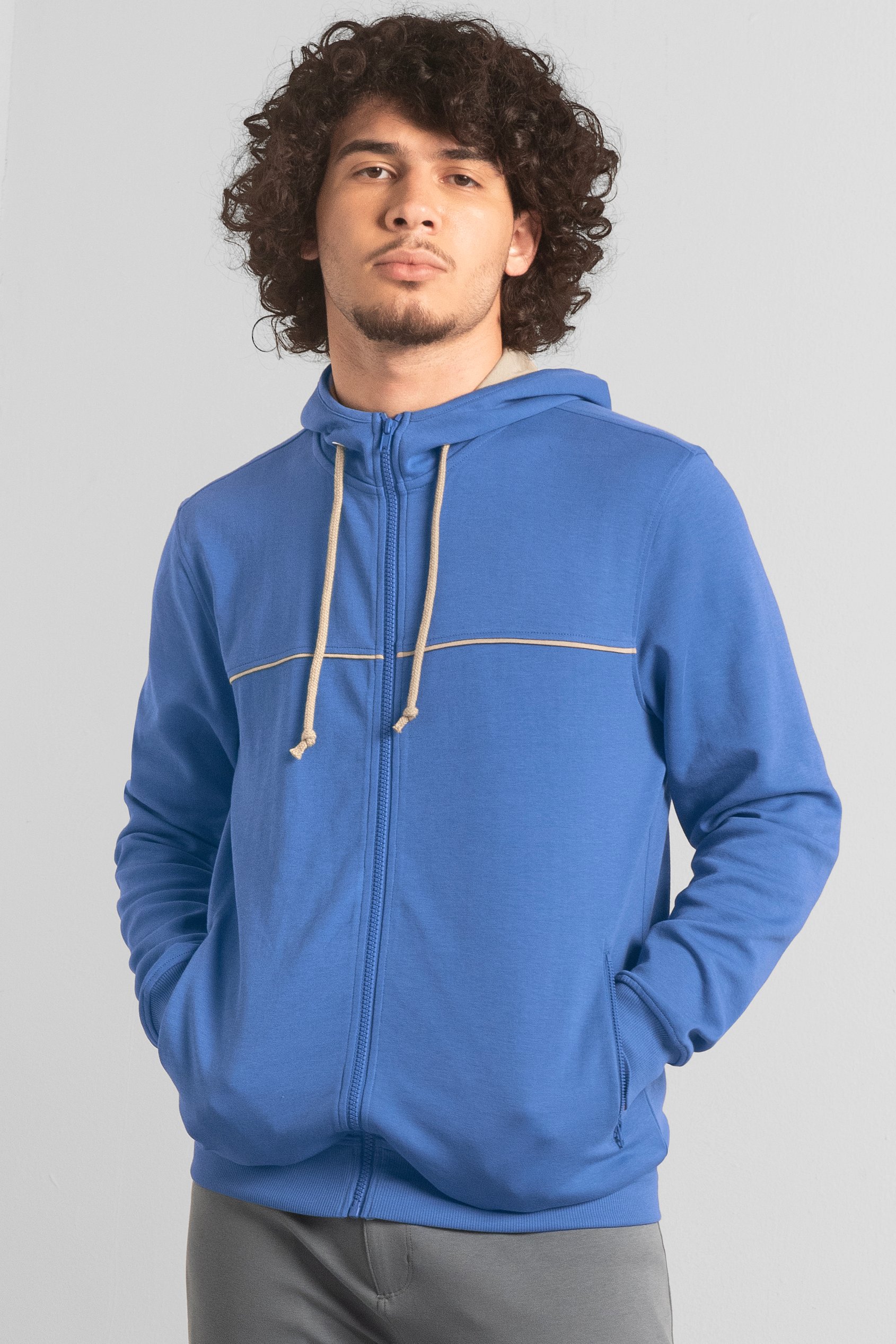 Heavy Jersey Zip Through Hoodie