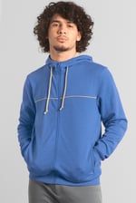 Heavy Jersey Zip Through Hoodie