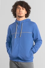 Heavy Jersey Zip Through Hoodie