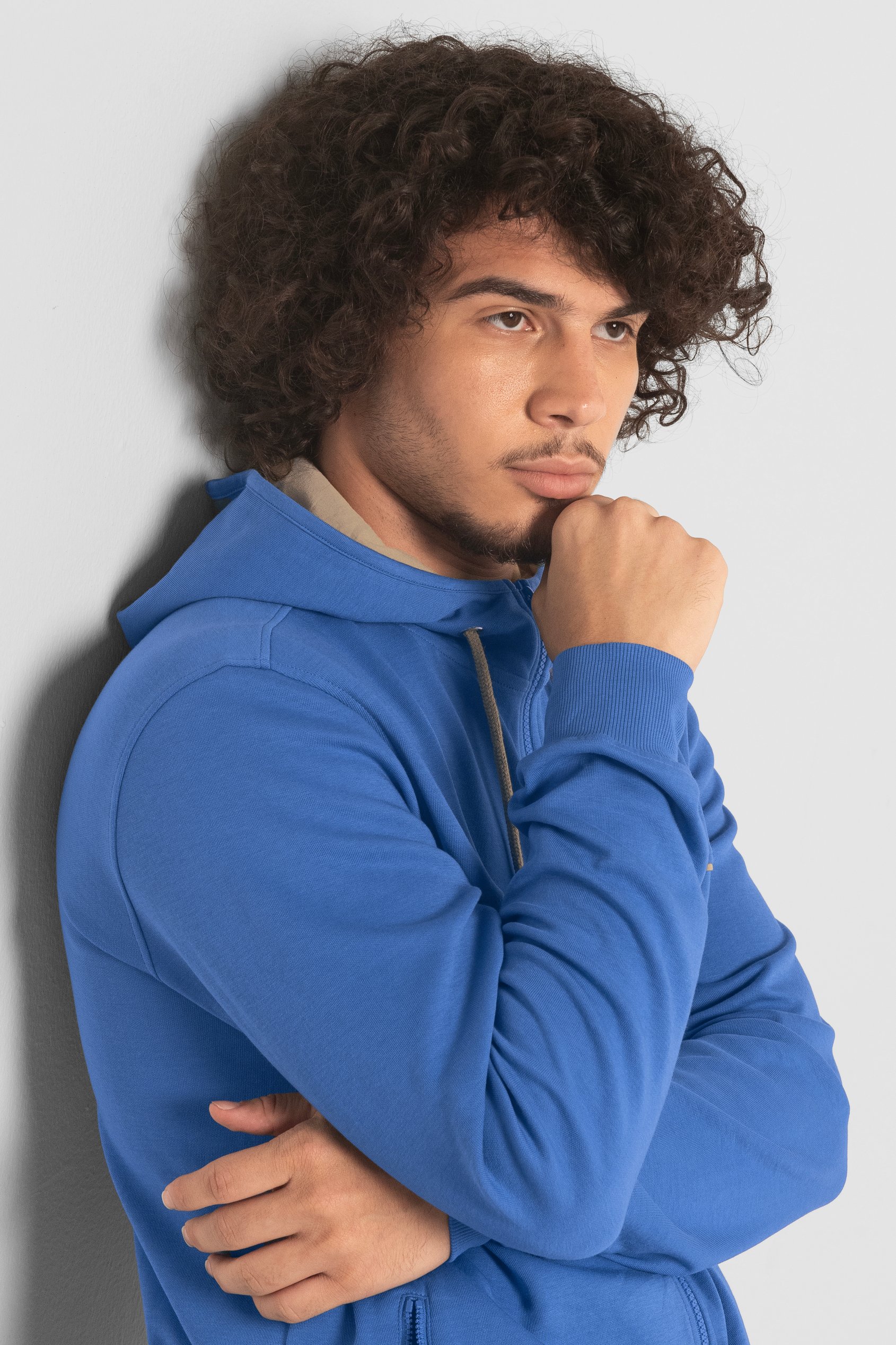 Heavy Jersey Zip Through Hoodie