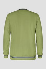 Contrast Ribbing V-Neck Sweatshirt