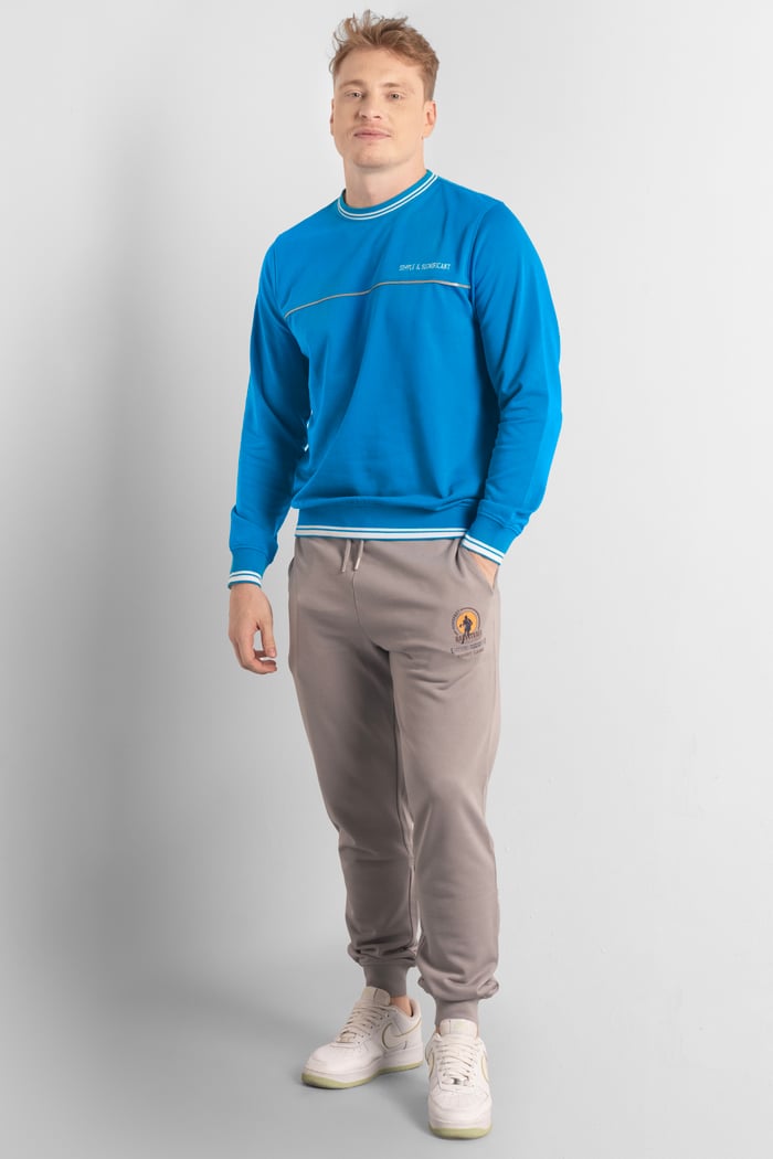 Simple & Significant Sweatshirt With Reflective Tape Detailing