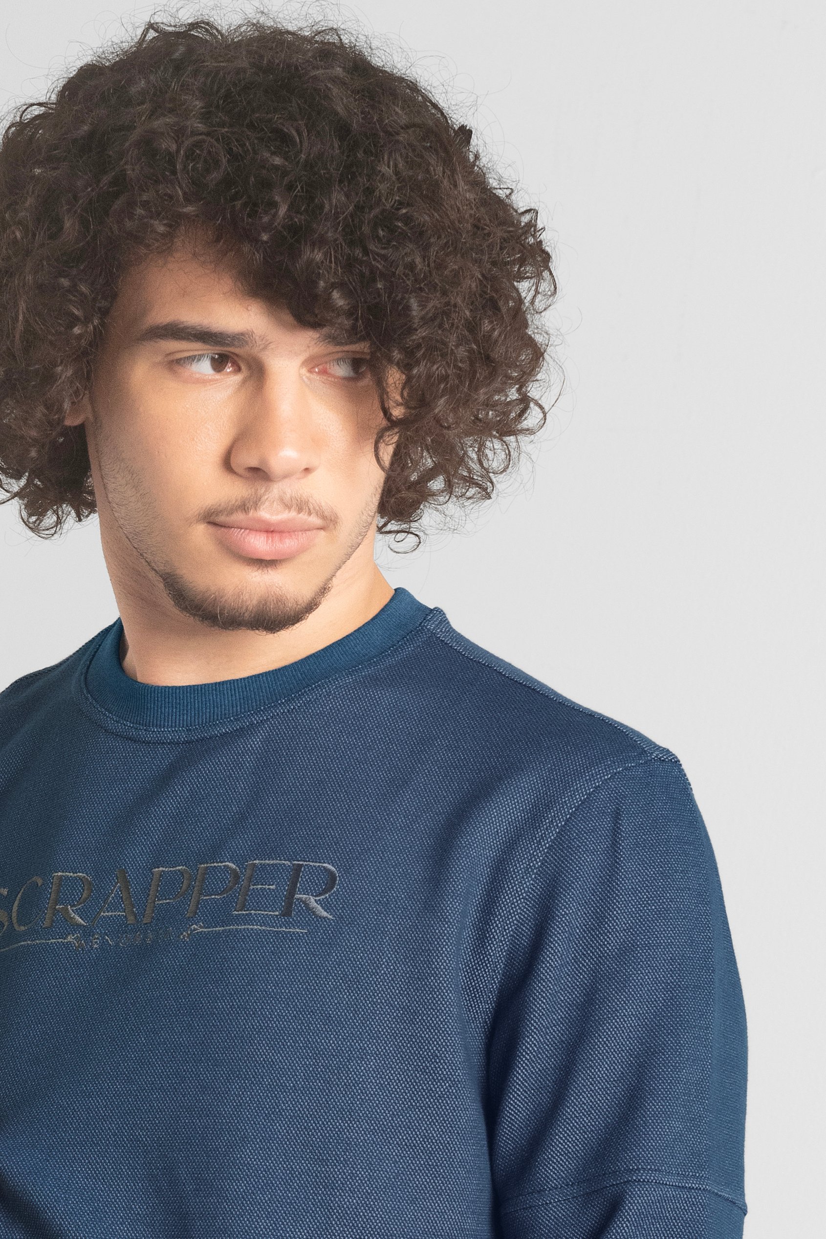 Heavy Pique Terry Crew Neck Sweatshirt