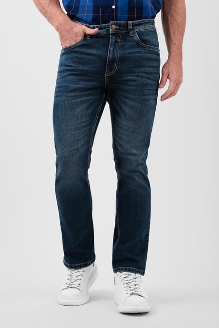 Blue Vintage Deep Wash Bootcut Jeans