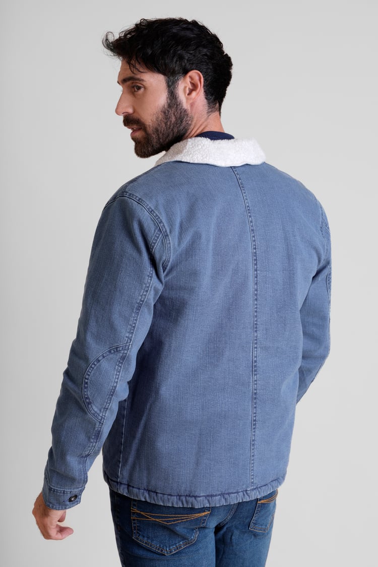 Men's Borg Lined Denim Tucker Jacket