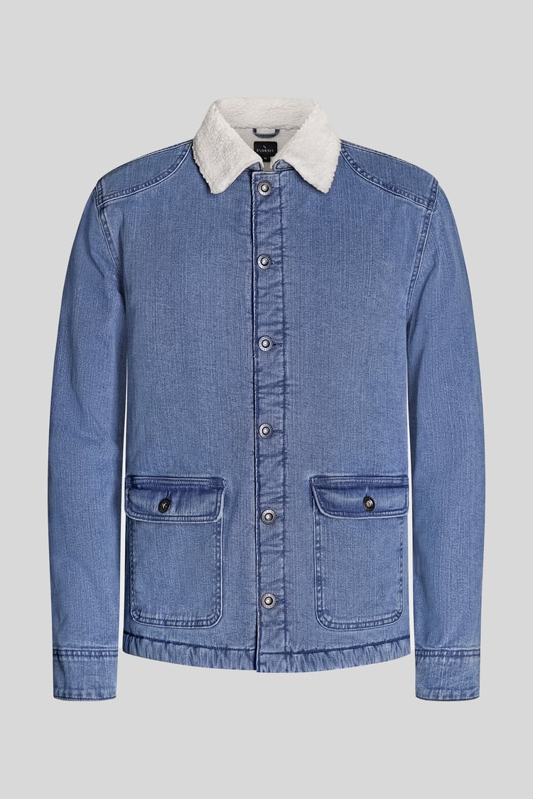 Men's Borg Lined Denim Tucker Jacket