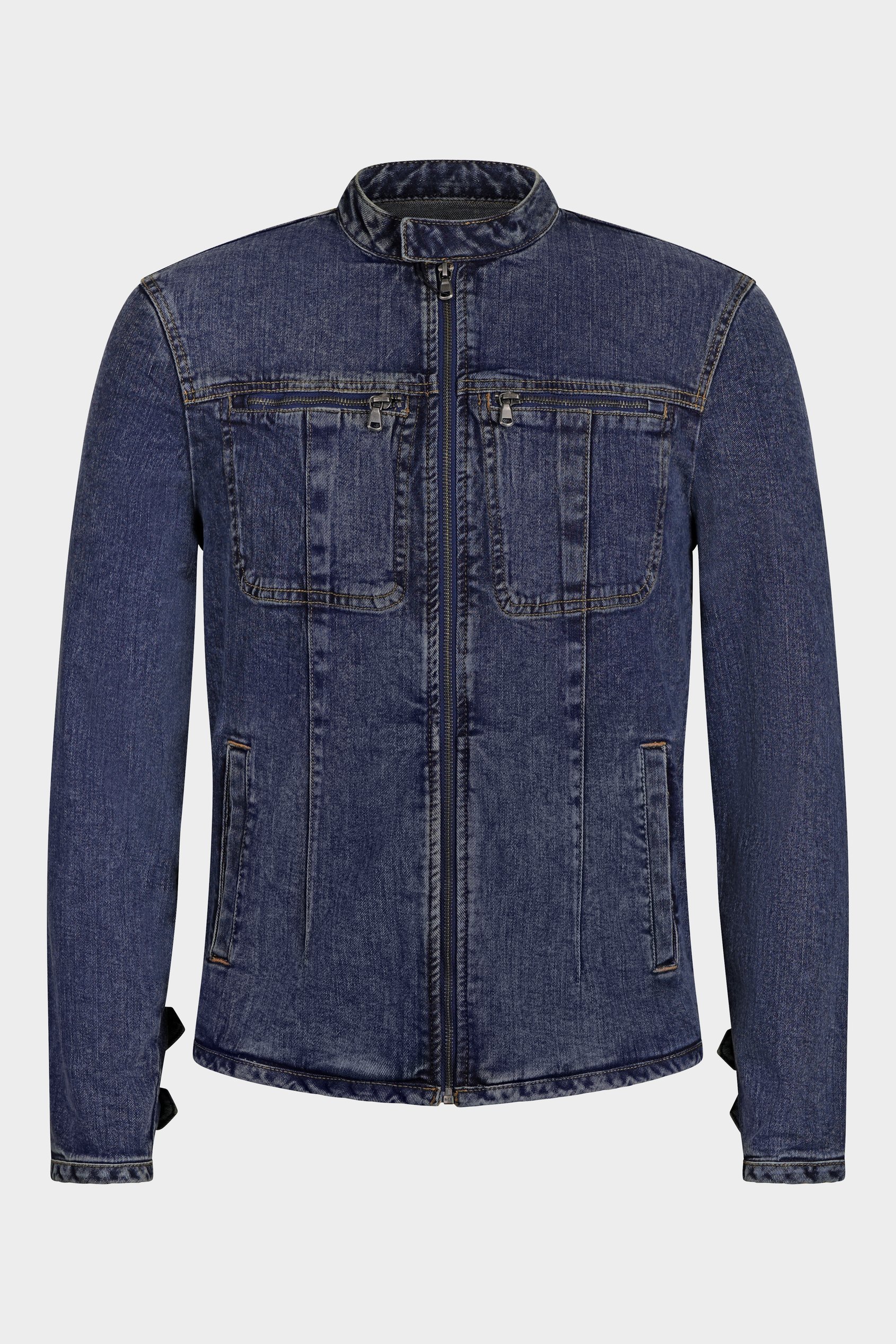 Men's Indigo Biker Denim Jacket