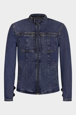 Men's Indigo Biker Denim Jacket