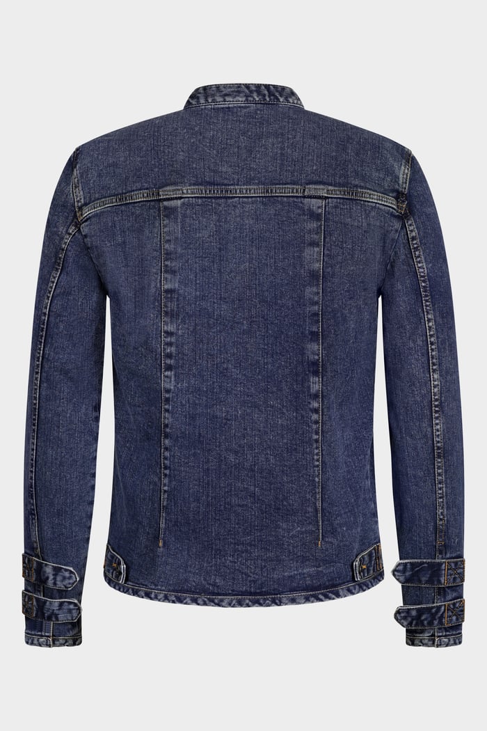 Men's Indigo Biker Denim Jacket