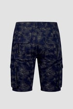 Mens Pure Cotton Palm Print Cargo Shorts