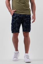 Mens Pure Cotton Palm Print Cargo Shorts