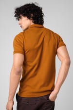 Ribbed Zip Neck Short Sleeve Polo
