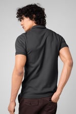 Ribbed Zip Neck Short Sleeve Polo
