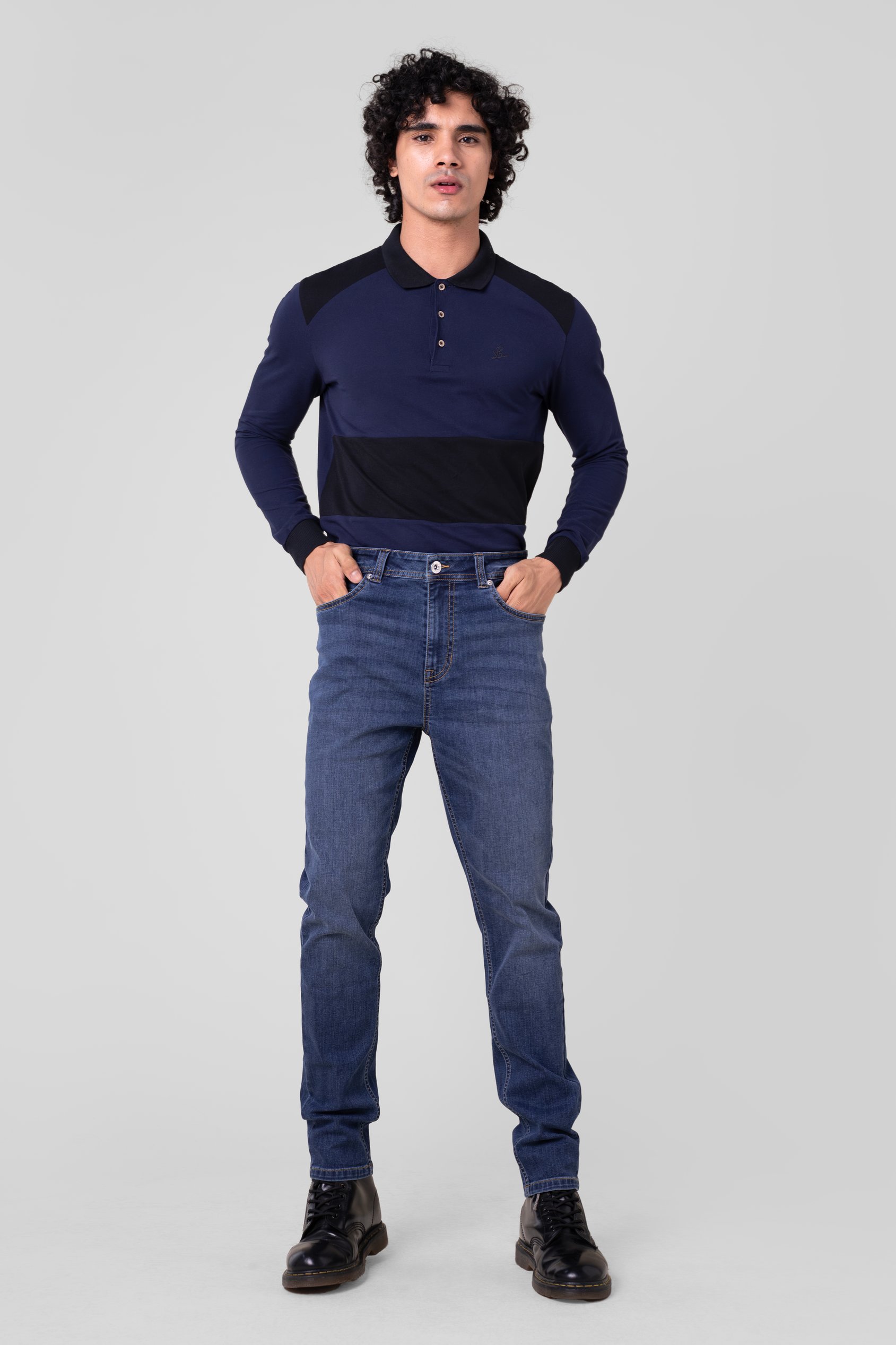 Mens Cut & Sew Pique Polo